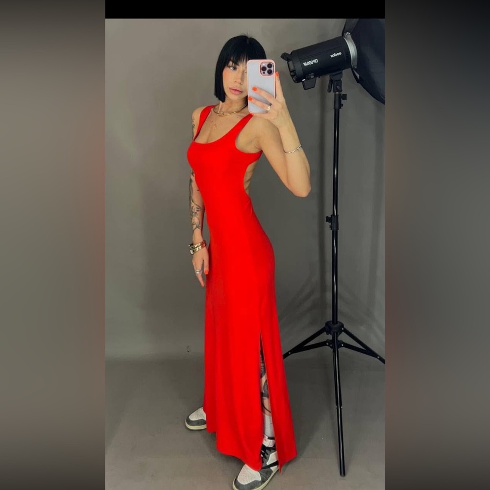 Chic Red Maxi Dress
